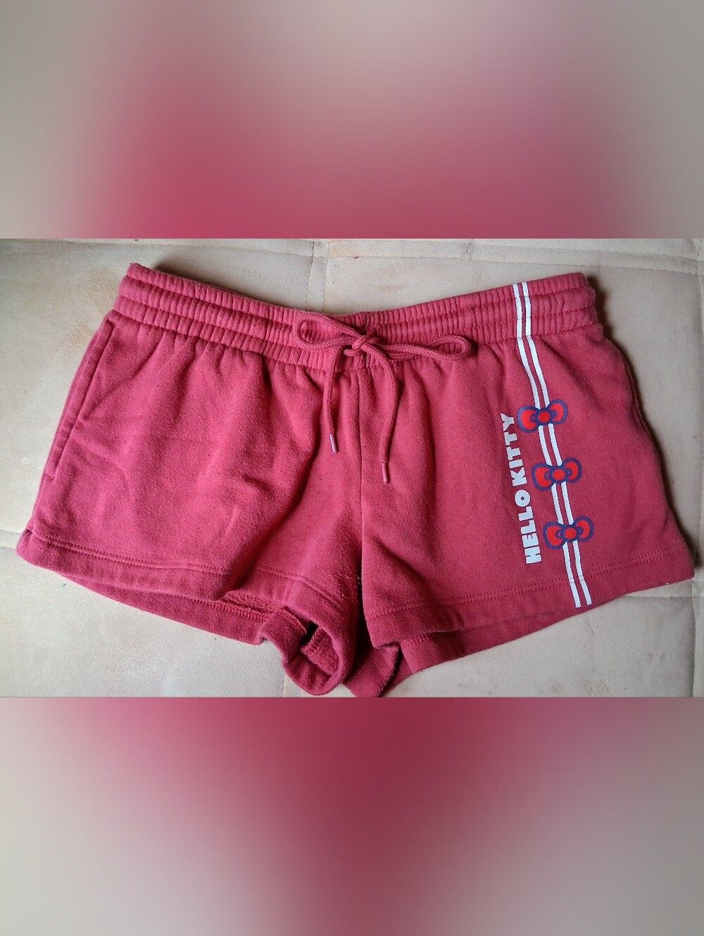 Hello Kitty Red/Pink Athletic Lounge Shorts